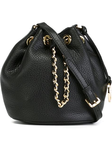 michael kors bucket drawstring bag with lock charm|Michael Kors saffiano tote bag.